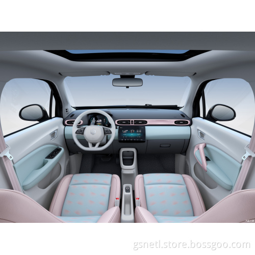 Fashion 2023 Latest Version LINGPAO T03 4wheels Pure Electric Vehicle New Energy Mini Ev Car For Women